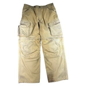 Giali Cordura Workwear Cargo Convertible Motorcycle Pants 34x31 Distressed Italy